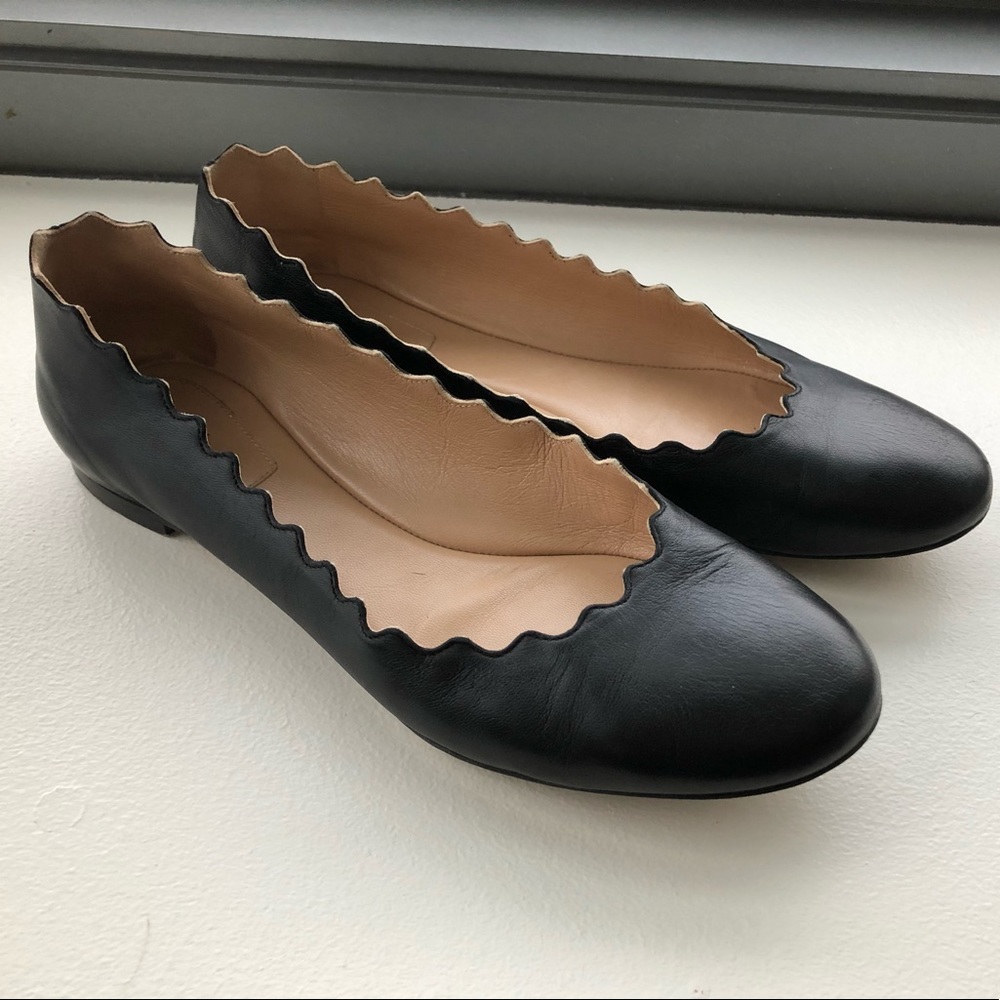 Chloe Lauren Scalloped Ballet Flat